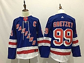 New York Rangers #99 Wayne Gretzky Blue Adidas Stitched Jersey,baseball caps,new era cap wholesale,wholesale hats